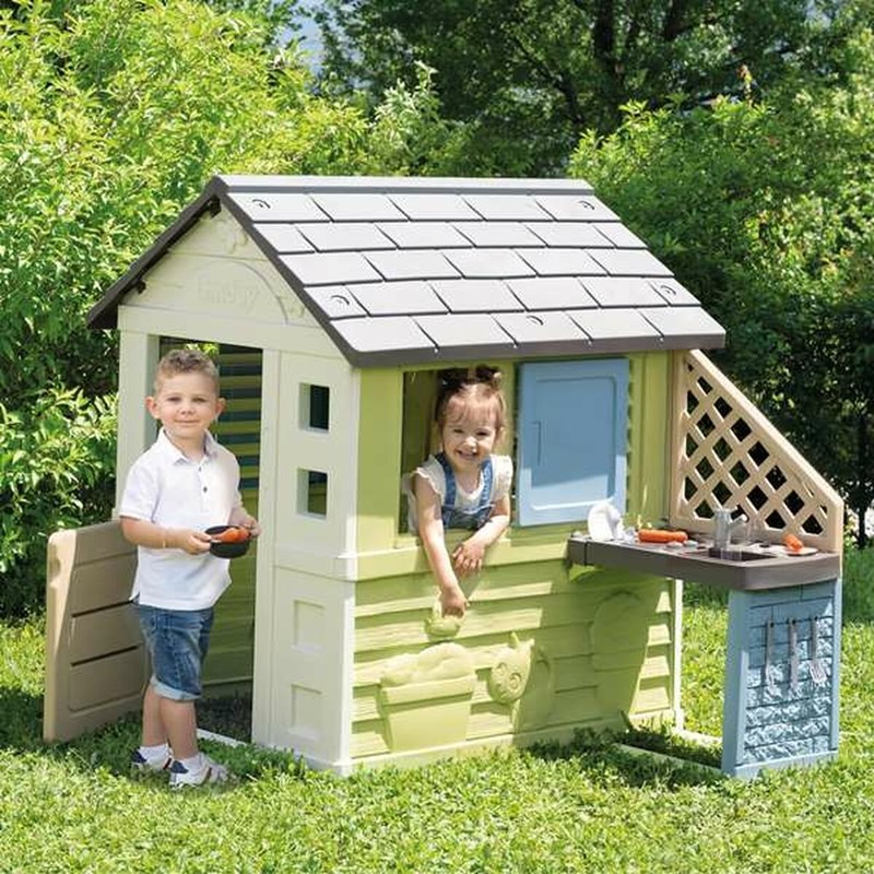 Dimensiones y montaje de la casita de plástico resistente Smoby