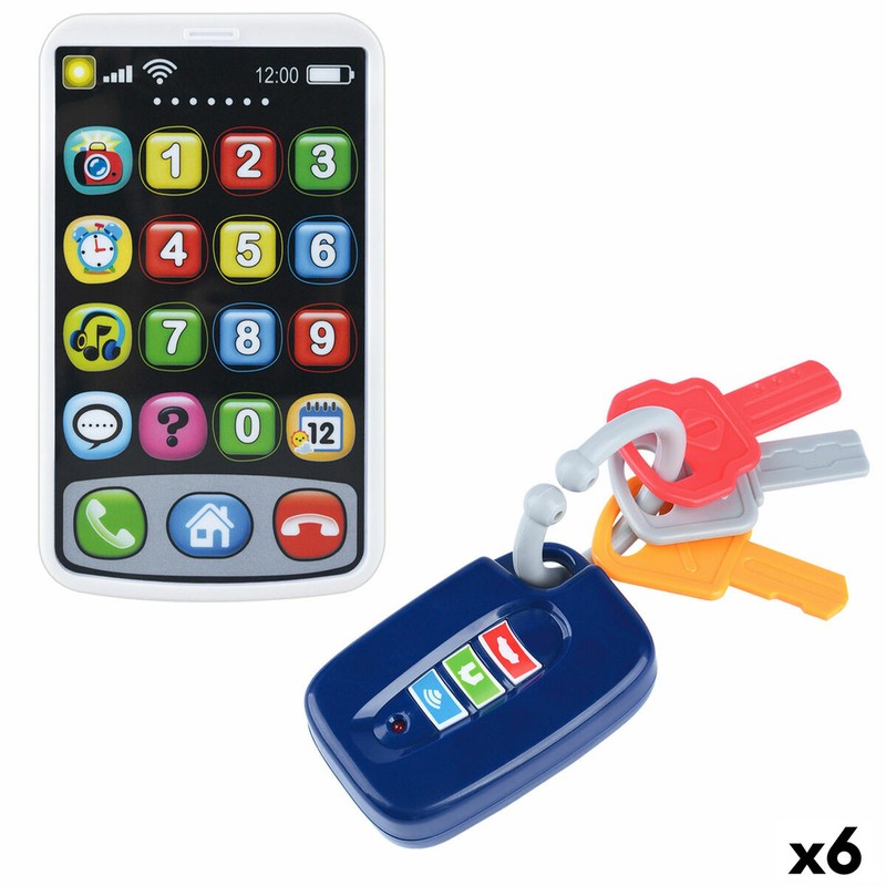 Teléfono de juguete interactivo PlayGo con llaves para bebé