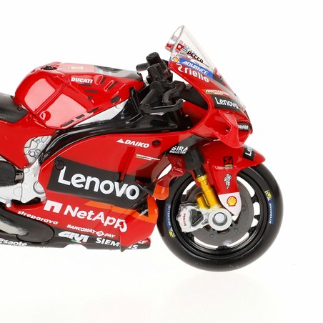 Colección motos escala Maisto Ducati Lenovo con soporte