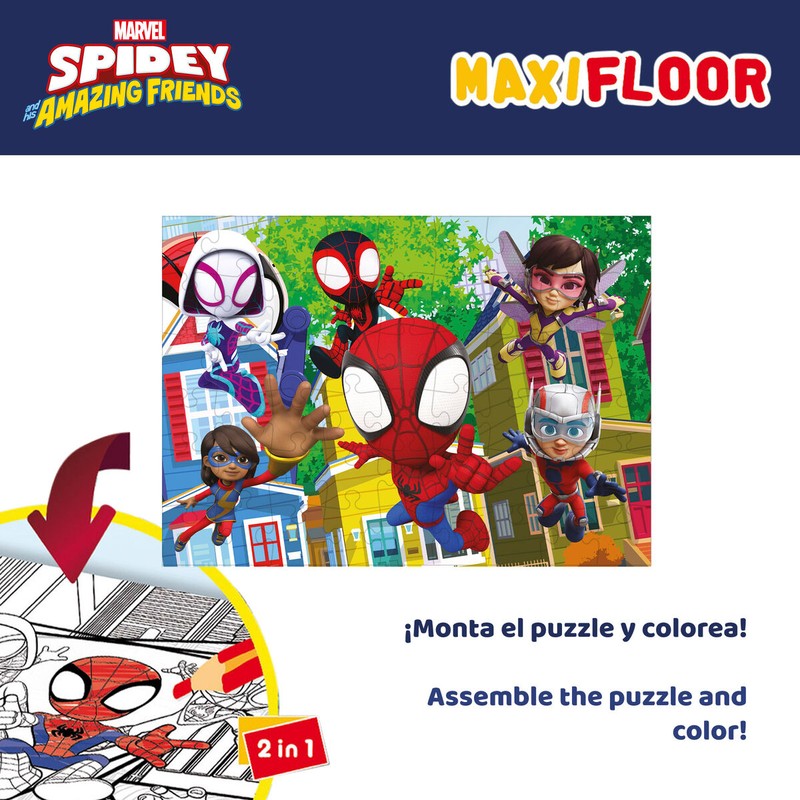 Puzzles educativos para niños de 4 años con personajes de Spidey