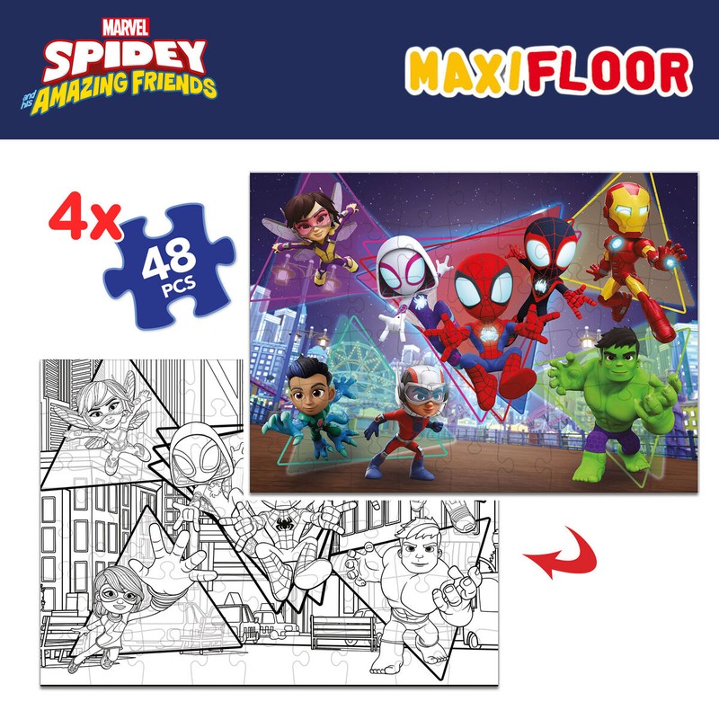 Regalo Spidey ideal para niños, set de puzzles doble diversión