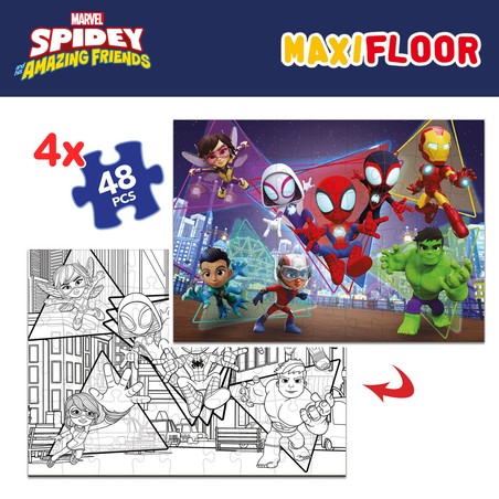 Regalo Spidey ideal para niños, set de puzzles doble diversión