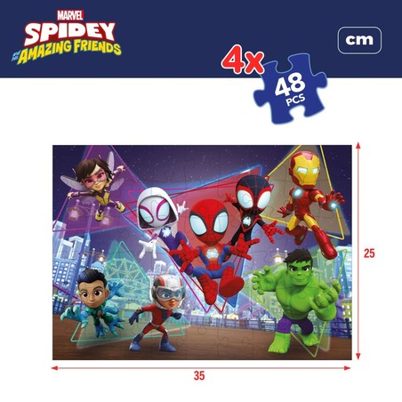 Juego de puzzles Spidey 48 piezas por puzzle, ideal concentración