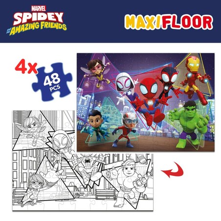 Spidey y su superequipo en puzzles de 48 piezas vibrantes
