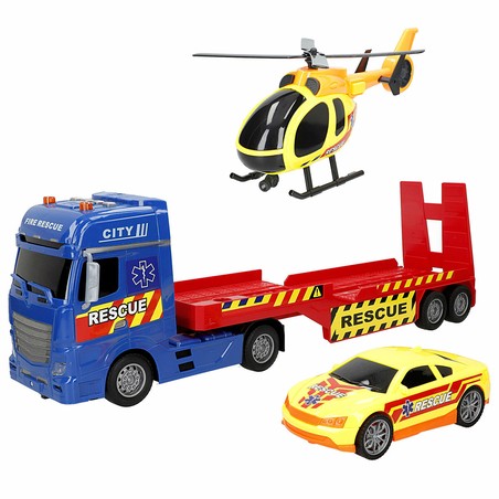 Vehículos de juguete Speed & Go, camión y helicóptero