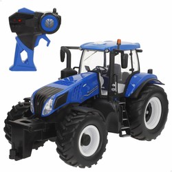 Coches juguete niños: Tractor radiocontrol New Holland T8.435 Genesis en acción
