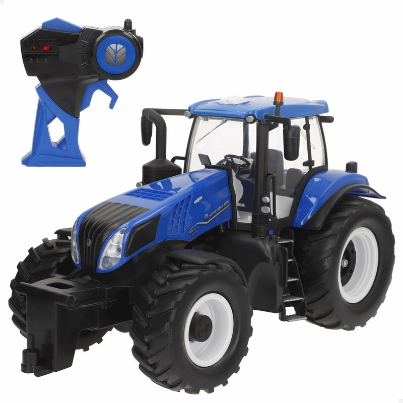 Coches juguete niños: Tractor radiocontrol New Holland T8.435 Genesis en acción