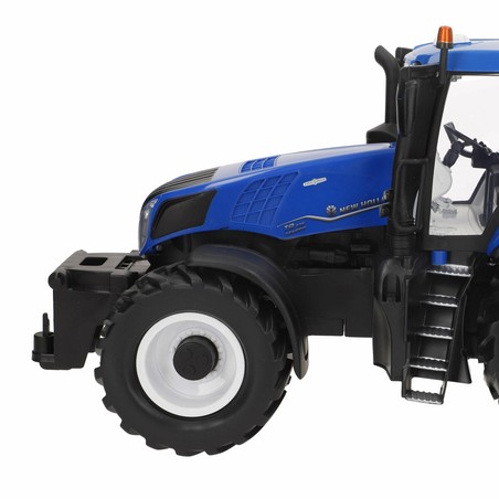 Tractor de juguete New Holland con faros delanteros iluminados para niños