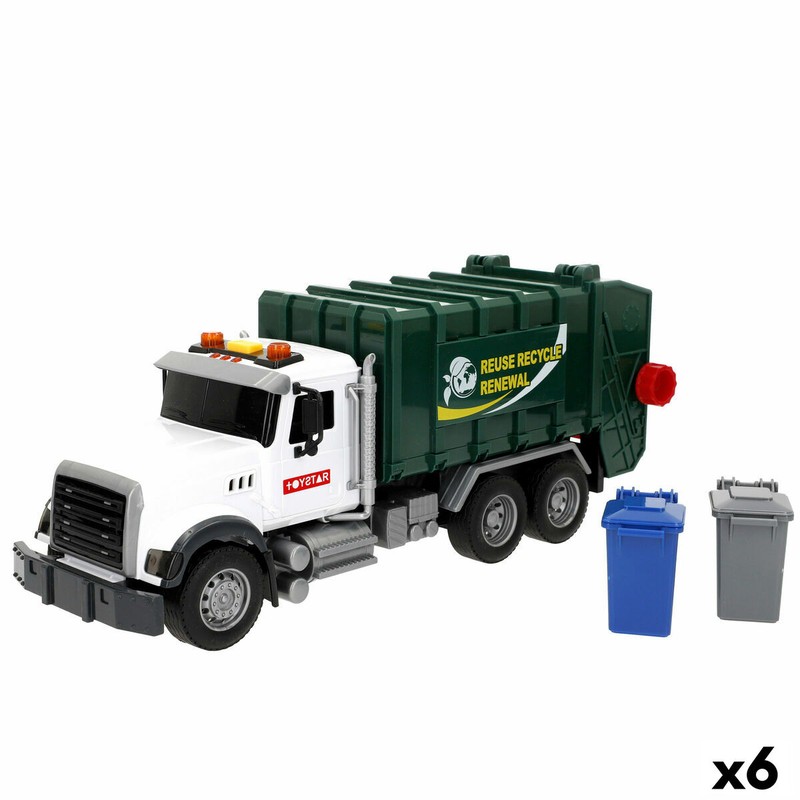 Pack 6 camiones basura juguete Speed & Go con contenedores