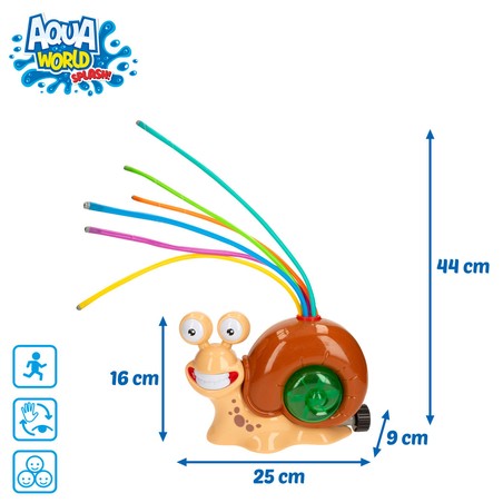 Detalle de la conexión del aspersor manguera jardín niños Colorbaby.