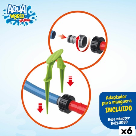 Aspersor de agua Colorbaby de plástico resistente, duradero para el verano.