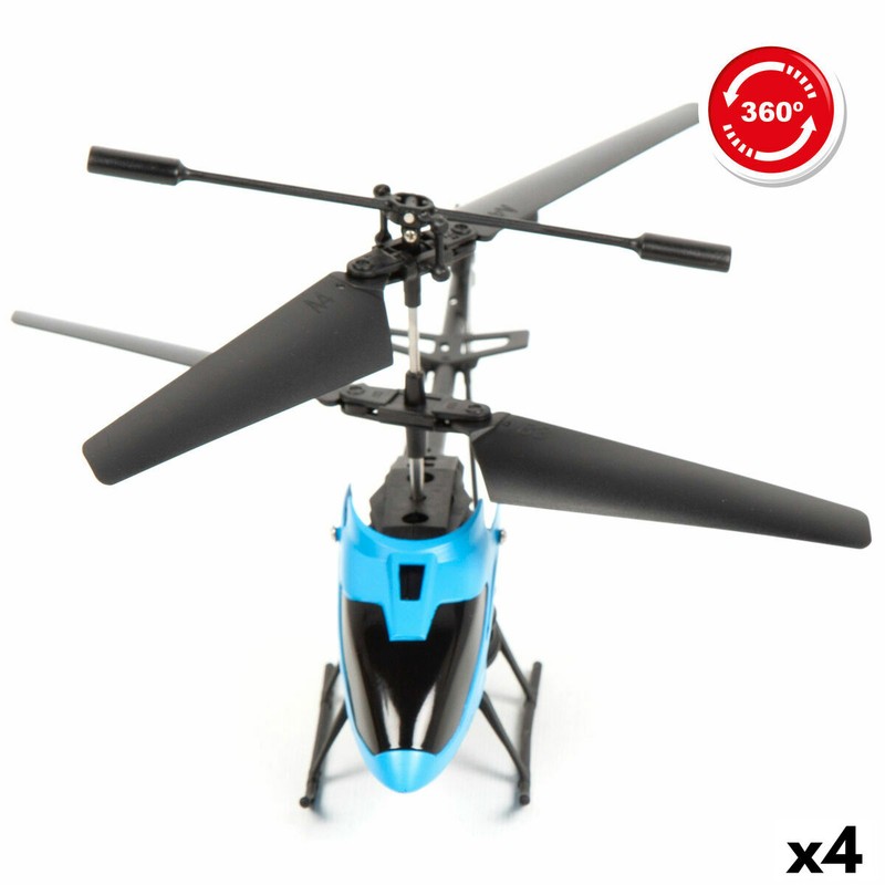Helicóptero volando sobre un paisaje imaginario, sin necesidad de una pista hot wheels