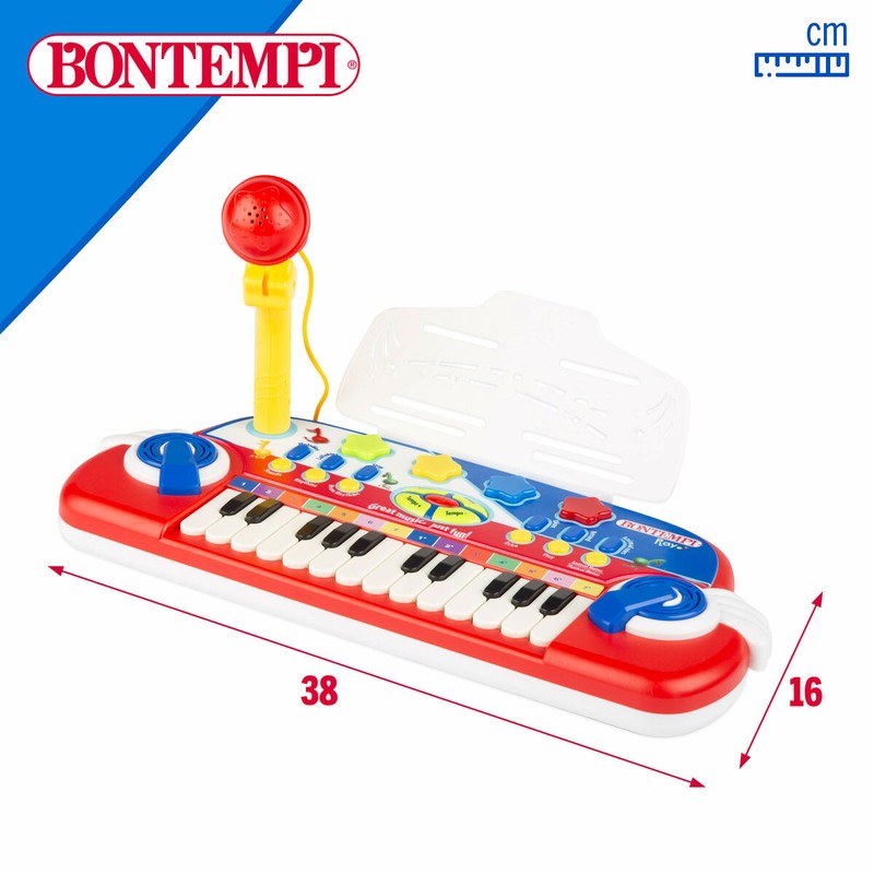 Teclado musical educativo para niños con efectos de luz