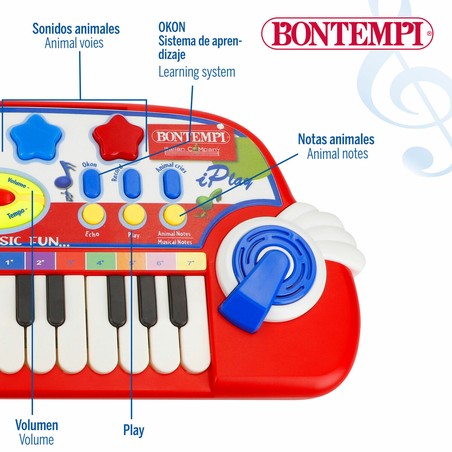 Piano para niños 3 años con conectividad USB-C