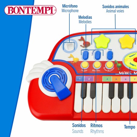 Teclado Bontempi con regulador de volumen y tiempo