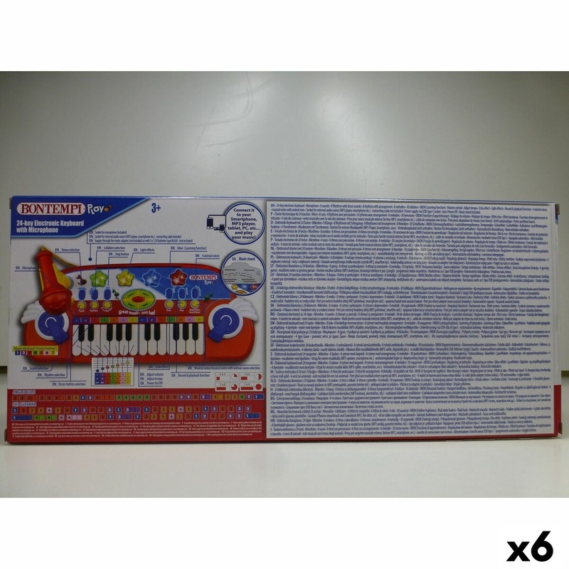 Piano electrónico para aprender música con micrófono