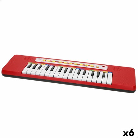 Pack de 6 teclados musicales infantiles Bontempi, ideal para aulas y grupos.