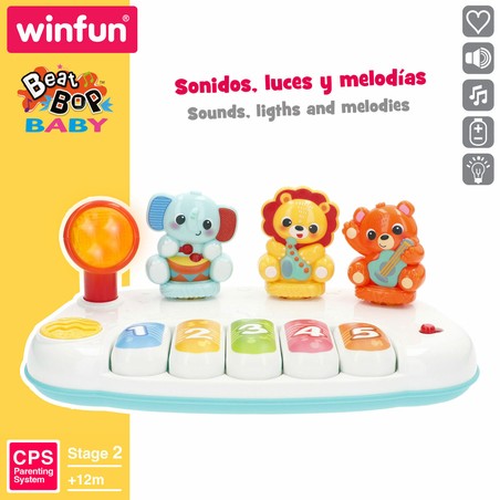 Piano con luces y sonidos para estimulación temprana