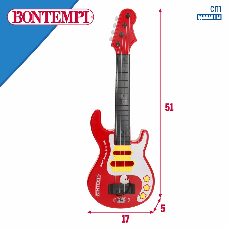 Guitarras musicales para aulas, pack Bontempi para desarrollo musical infantil.