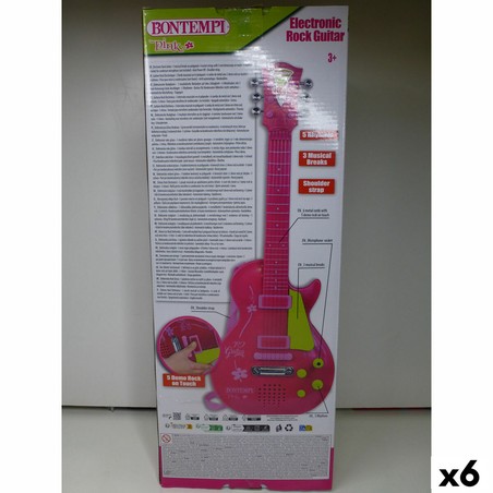 Vista trasera de la guitarra infantil, con compartimento de pilas