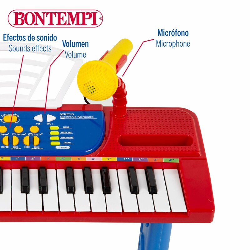 Teclado Bontempi infantil con taburete