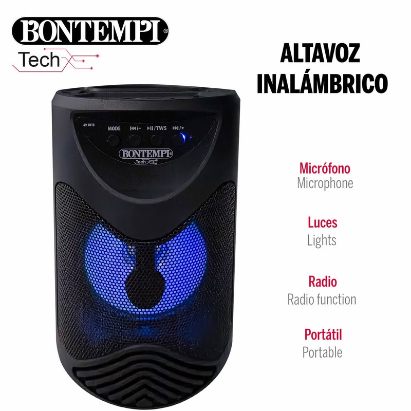 Altavoz karaoke con batería recargable USB-C, 6 unidades