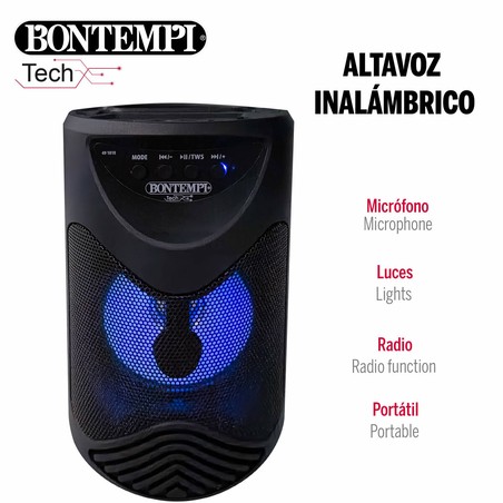 Altavoz karaoke con batería recargable USB-C, 6 unidades