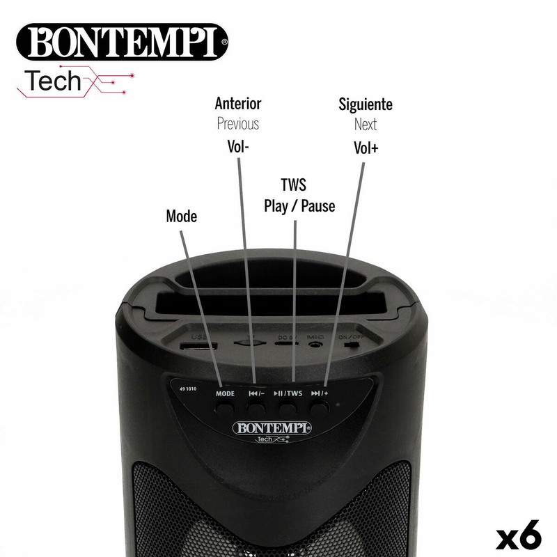 Set de 6 altavoces karaoke Bontempi para clases o eventos