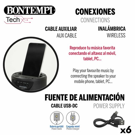 Medidas compactas de cada altavoz karaoke: 12x18 cm
