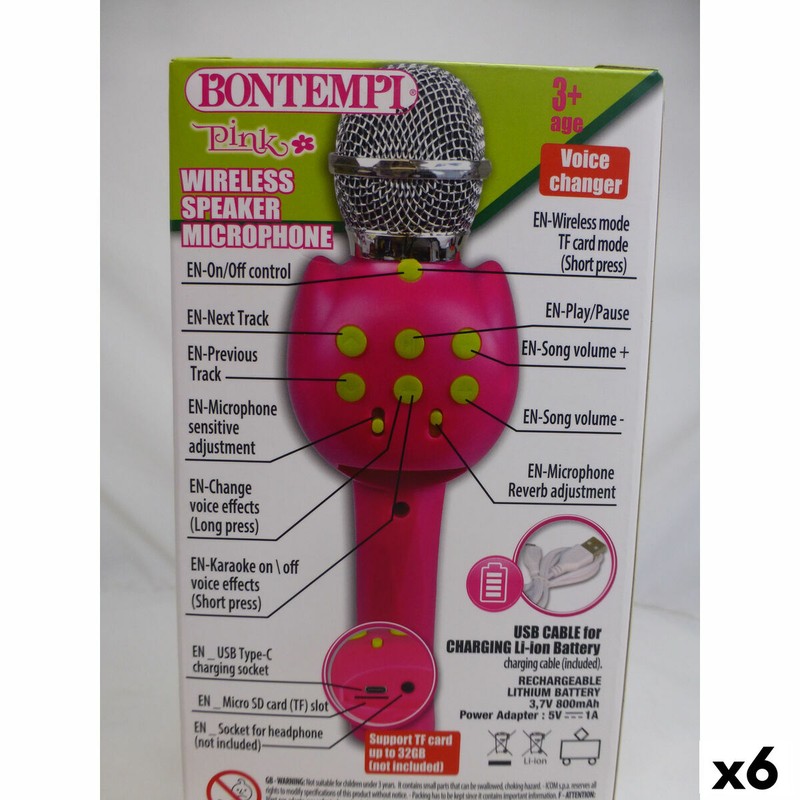 Micrófonos infantiles con toma para auriculares, pack de Bontempi