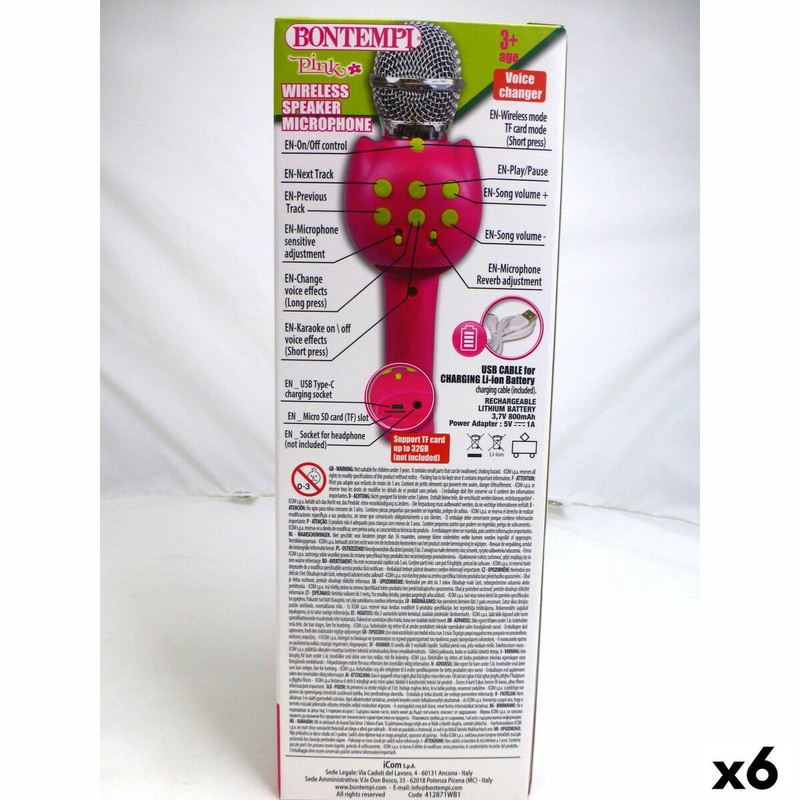 Juguete para desarrollar creatividad, pack de micrófonos karaoke