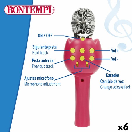 Set de 6 micrófonos infantiles Bontempi para la diversión garantizada