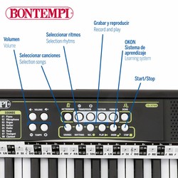 Teclado infantil Bontempi 37 teclas para aprender música 2