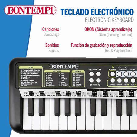 Instrumento musical niños Bontempi con ritmos y sonidos variados