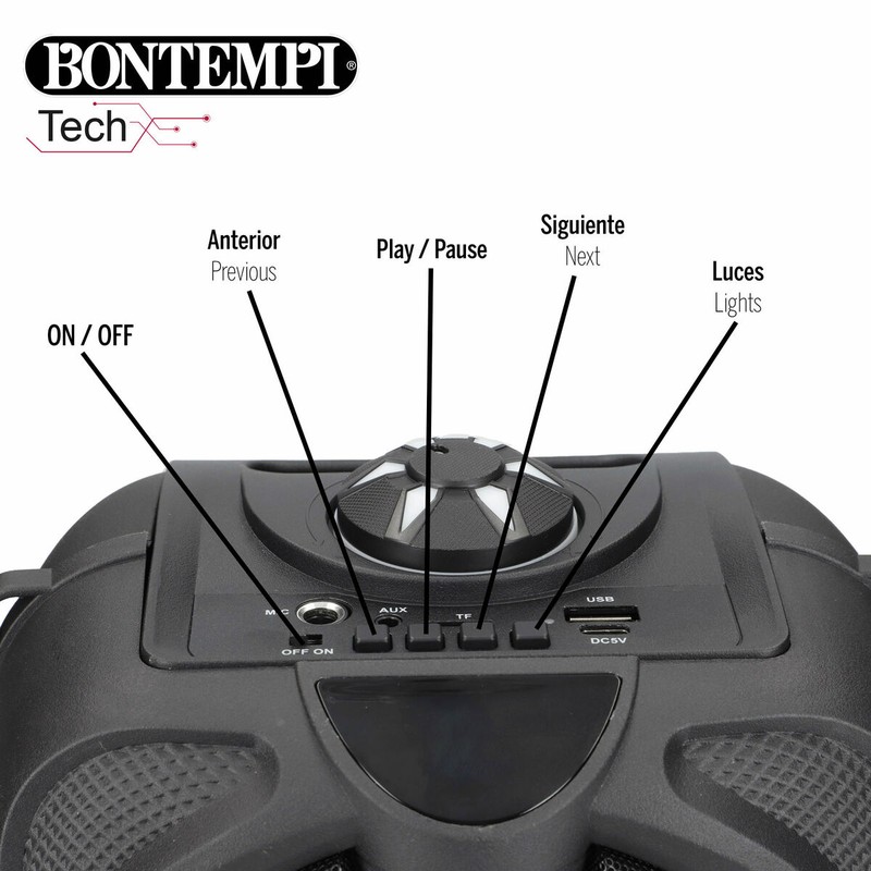 Equipo sonido niños portátil Bontempi, ideal para fiestas y juegos