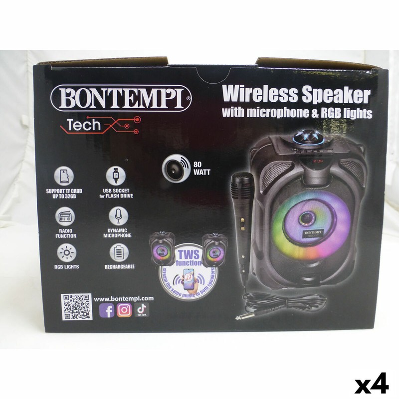 Altavoz karaoke con batería recargable, horas de entretenimiento