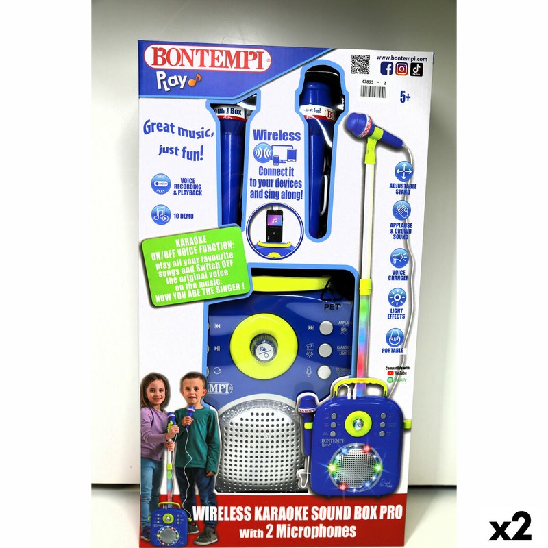 altavoz karaoke infantil con soporte para móvil