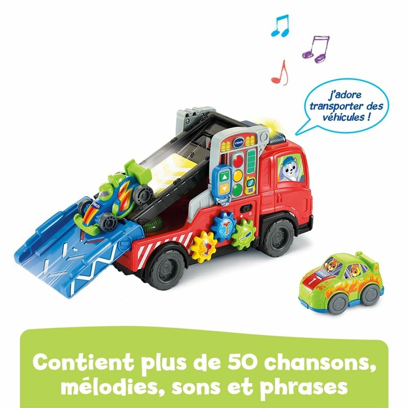 Juegos de construcción para niños: Camión Vtech con sus funciones.