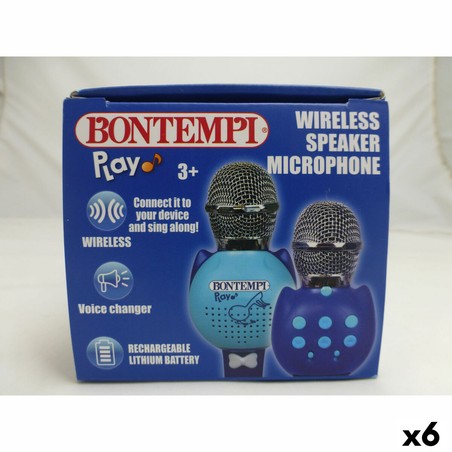 Detalle del micrófono Bluetooth infantil con ranura SD