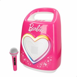 Micrófono Karaoke Infantil Barbie, altavoz portátil para niños y niñas