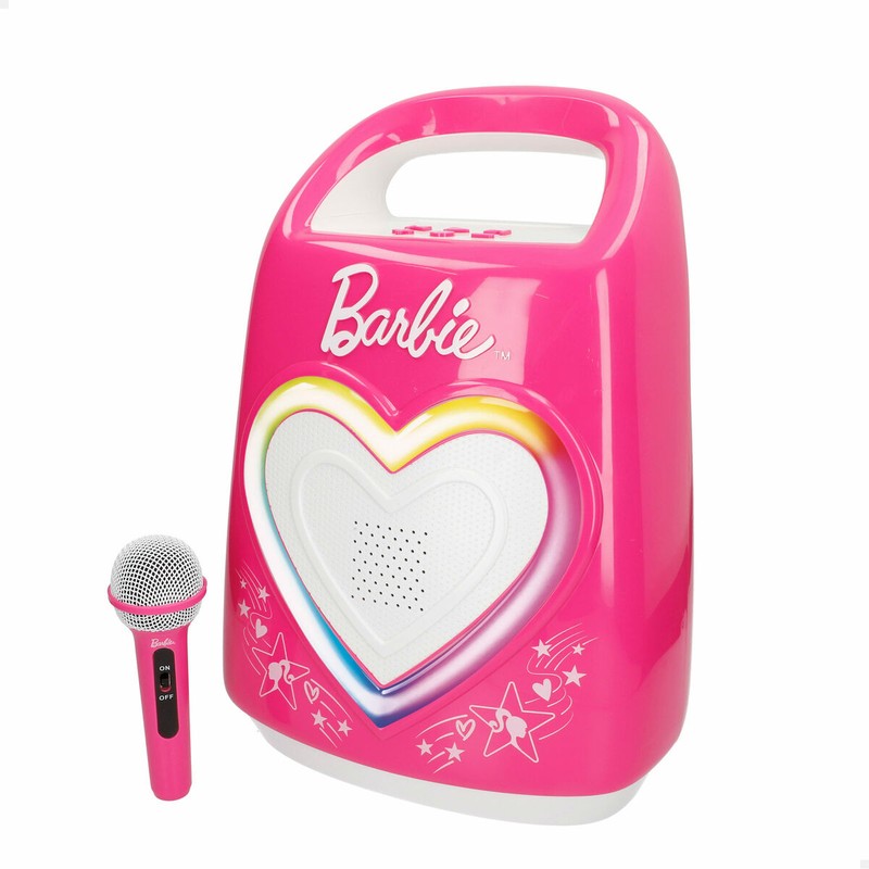 Micrófono Karaoke Infantil Barbie, altavoz portátil para niños y niñas