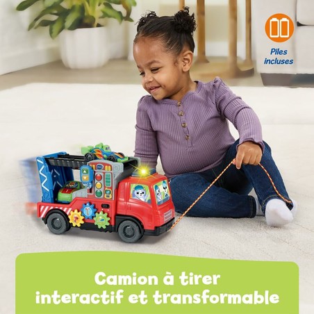 Juguete interactivo bebé: Camión Vtech Baby fomentando la exploración.