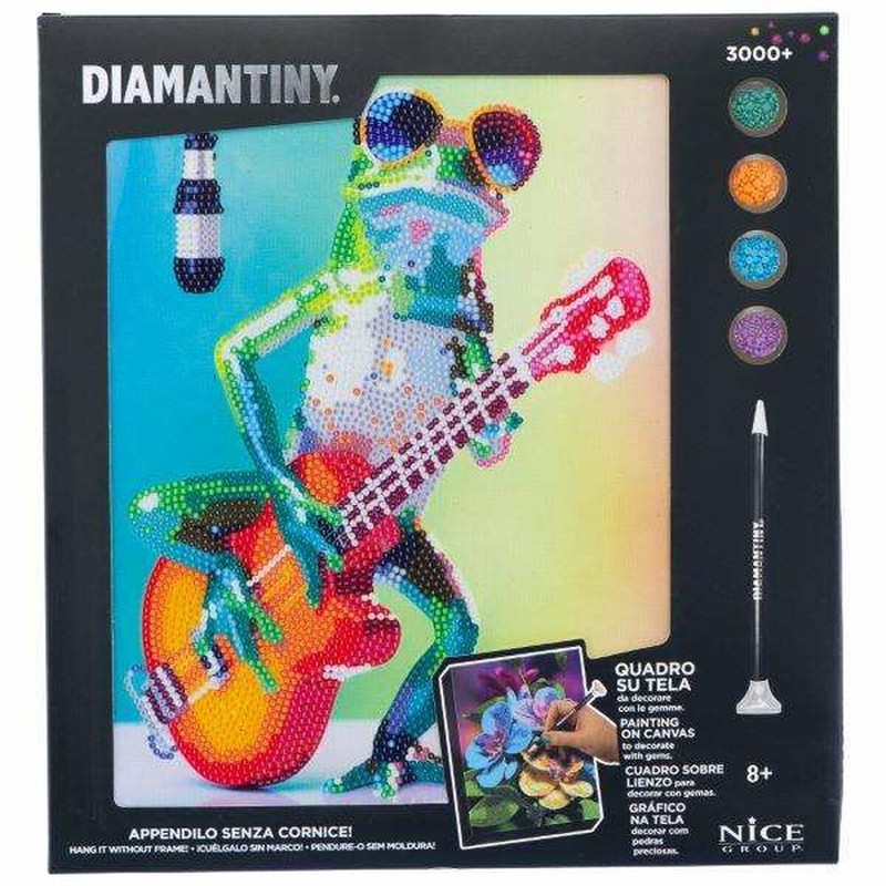 Detalle de gemas de colores para juego de manualidades artísticas