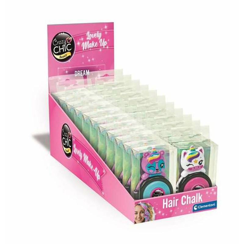 Detalle de polvos de colores vibrantes del kit manualidades infantil Clementoni para proyectos creativos