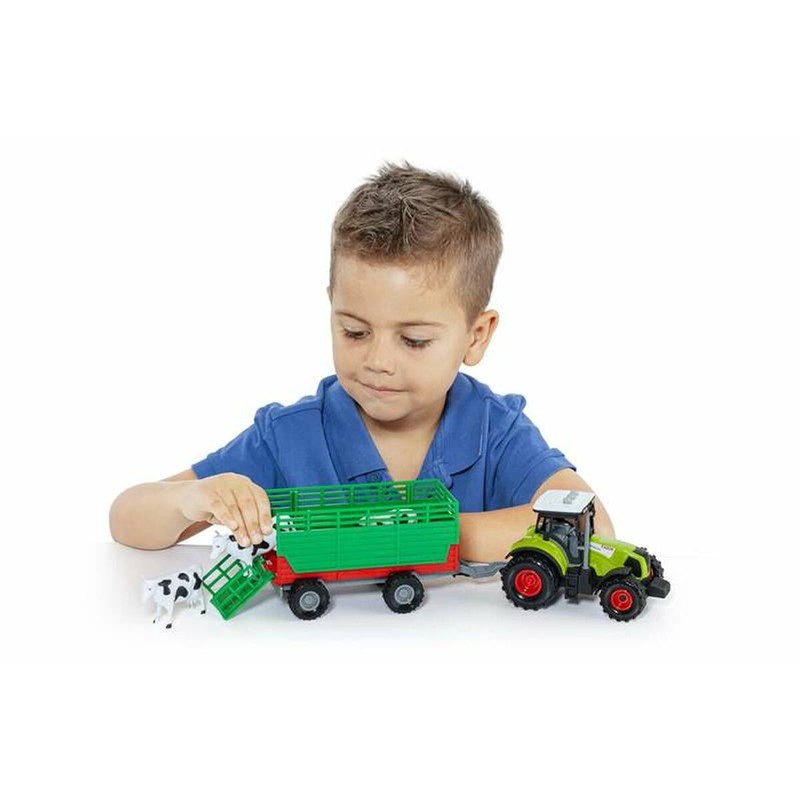 Tractor de juguete para niños Moltó con remolque y figura de animal
