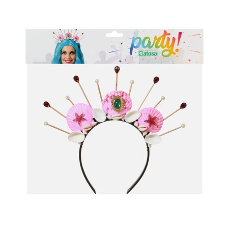 Diadema rosa de plástico, detalle para traje carnaval niño