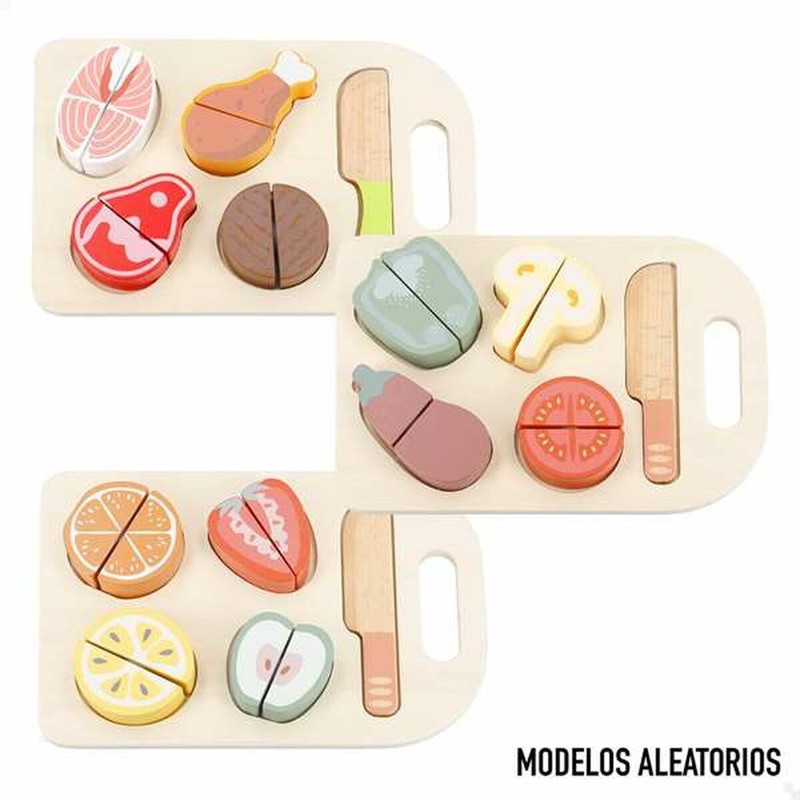 Manualidades niños: Juego de madera con frutas y verduras Colorbaby