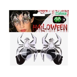 Gafas Verde Araña Halloween Luz para Disfraces Niños
