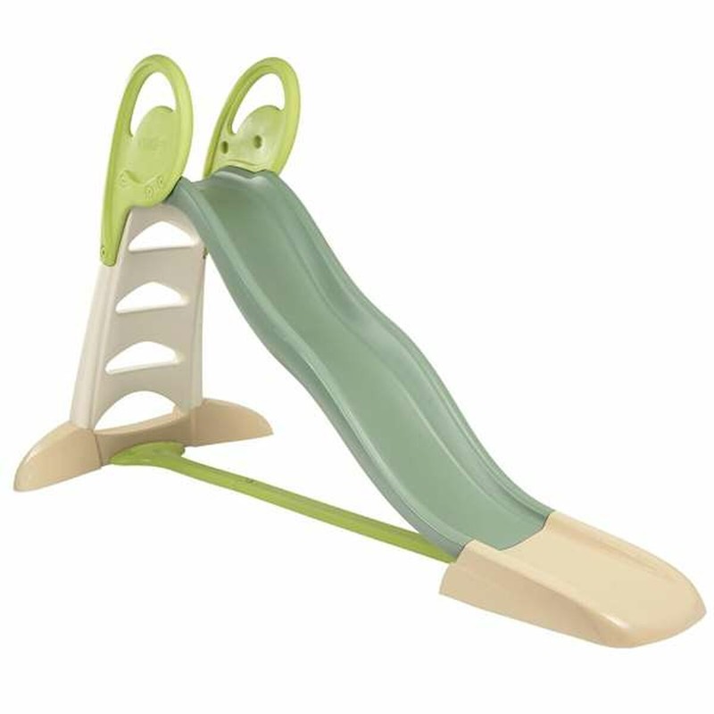 Tobogán Smoby XL verde y naranja, ideal para juegos infantiles en el jardín.