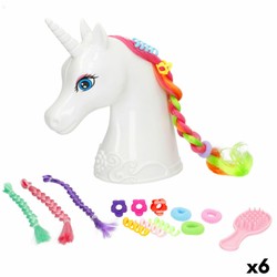 Busto Unicornio Peinar para niñas con melena arcoíris